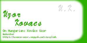 uzor kovacs business card
