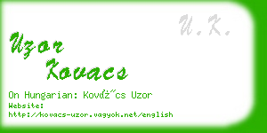 uzor kovacs business card
